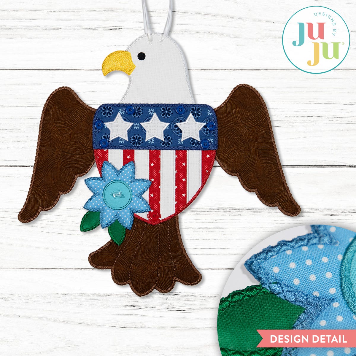 In The Hoop Patriotic Eagle Wall Hanging Project