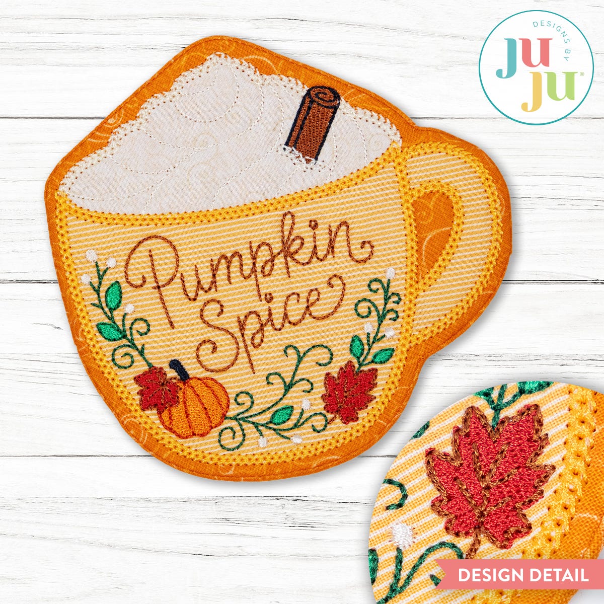 In The Hoop Pumpkin Spice Mug Rug Project