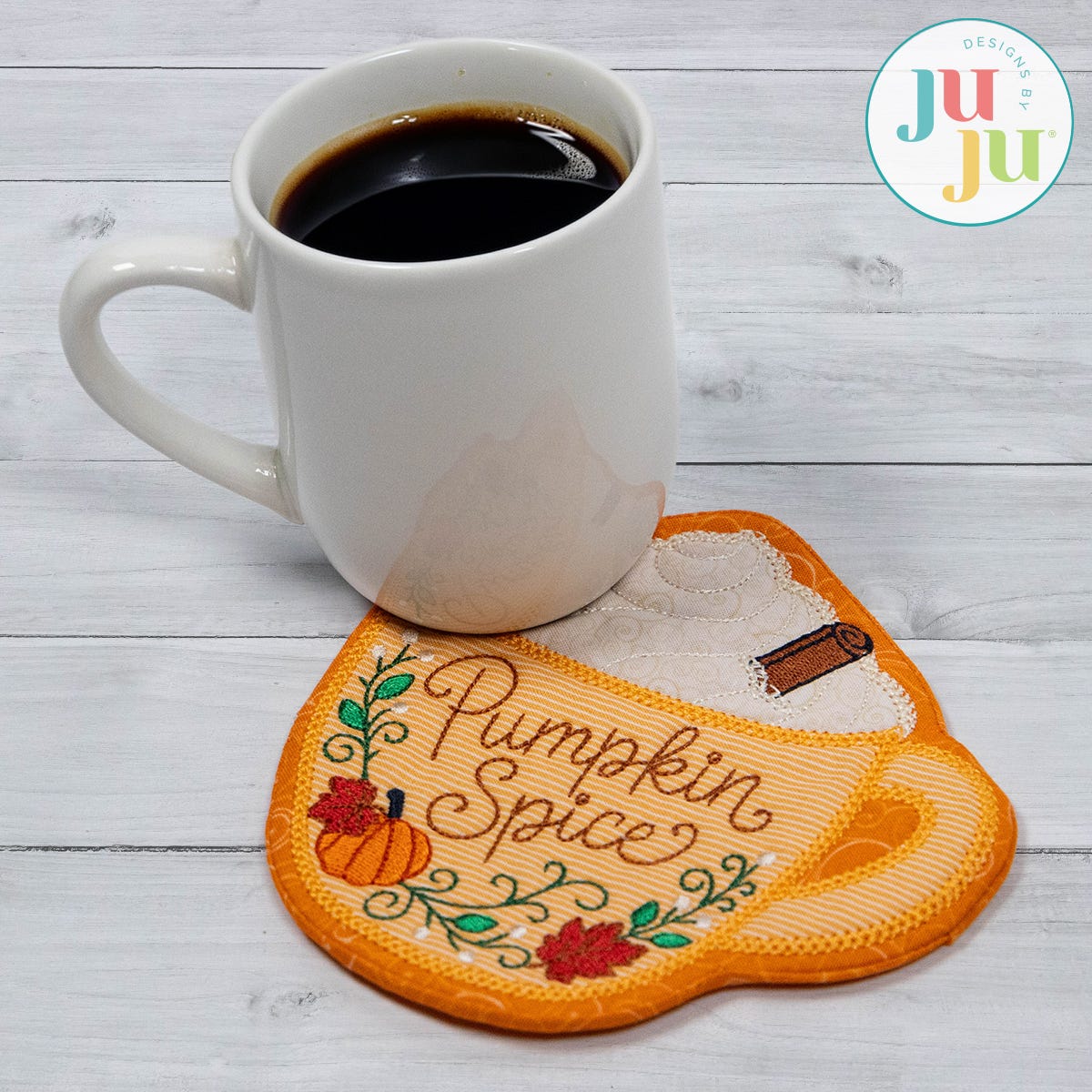 In The Hoop Pumpkin Spice Mug Rug Project