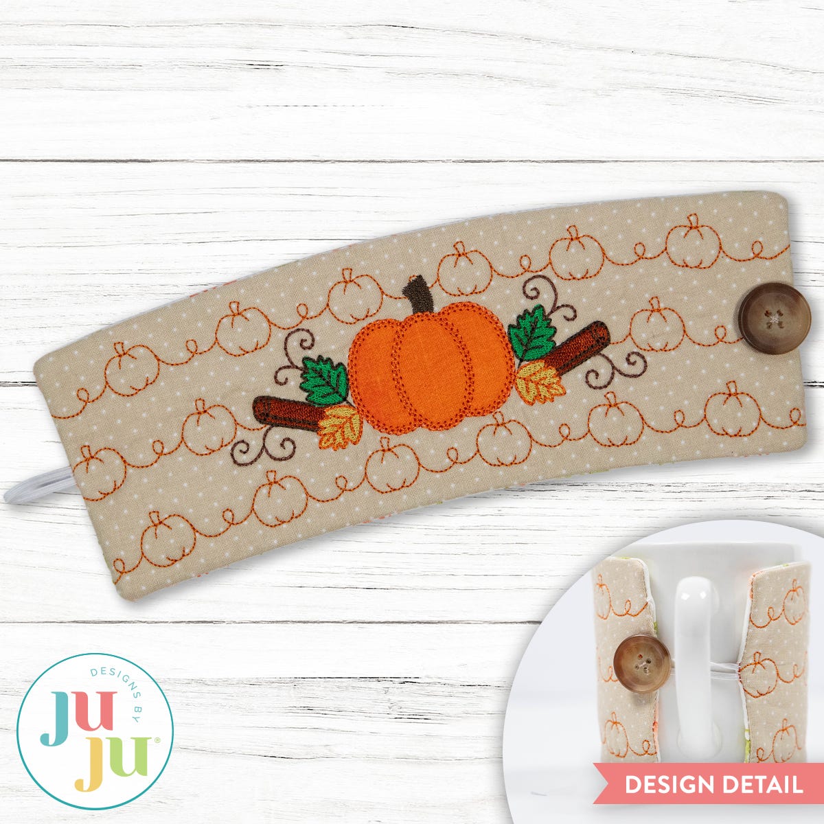In The Hoop Pumpkin Spice Mug Wrap Project