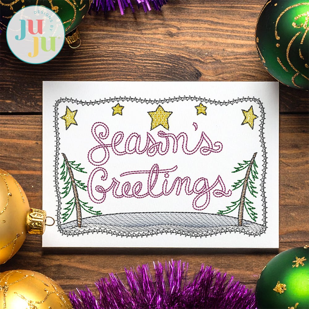 Christmas Greeting Cards Embroidery Set 26