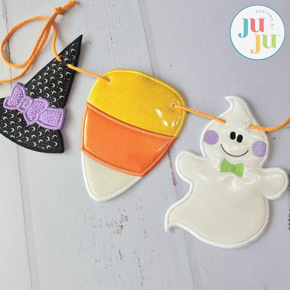 Designs by JuJu In The Hoop Halloween Bunting