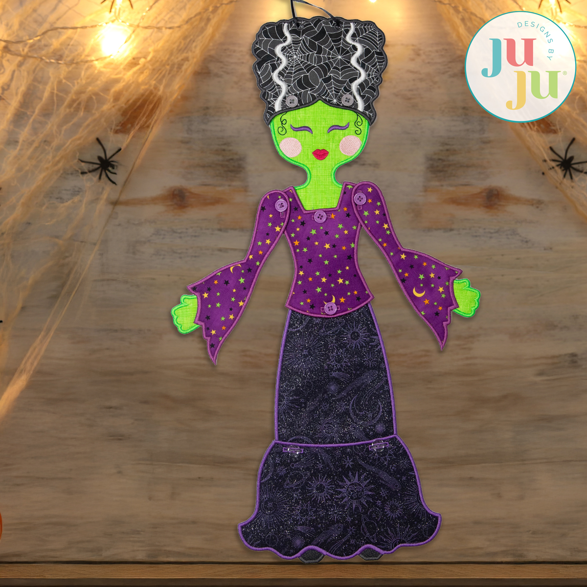 Designs by JuJu In The Hoop Bride of Frankie Wall Hanging Project