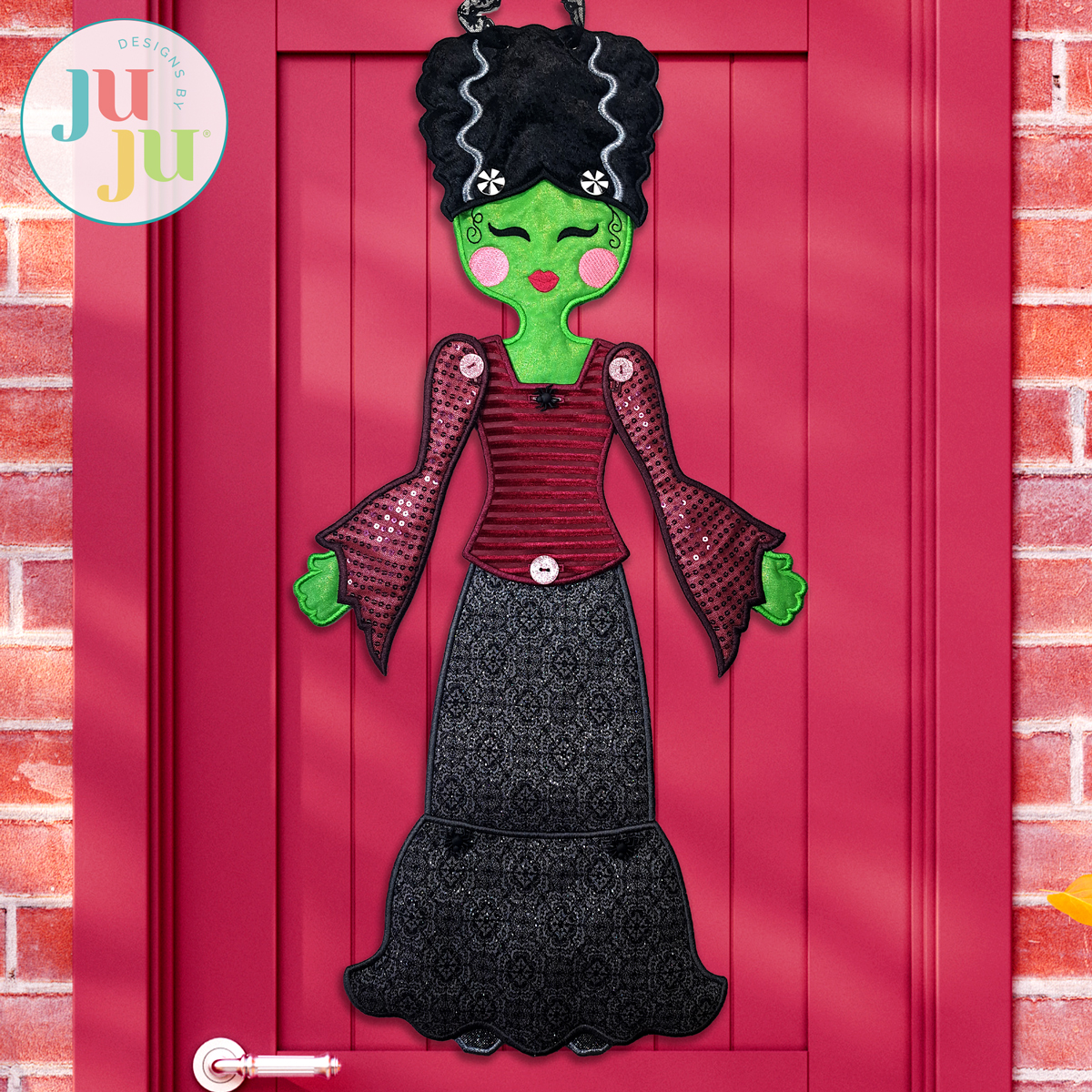 Designs by JuJu In The Hoop Bride of Frankie Wall Hanging Project