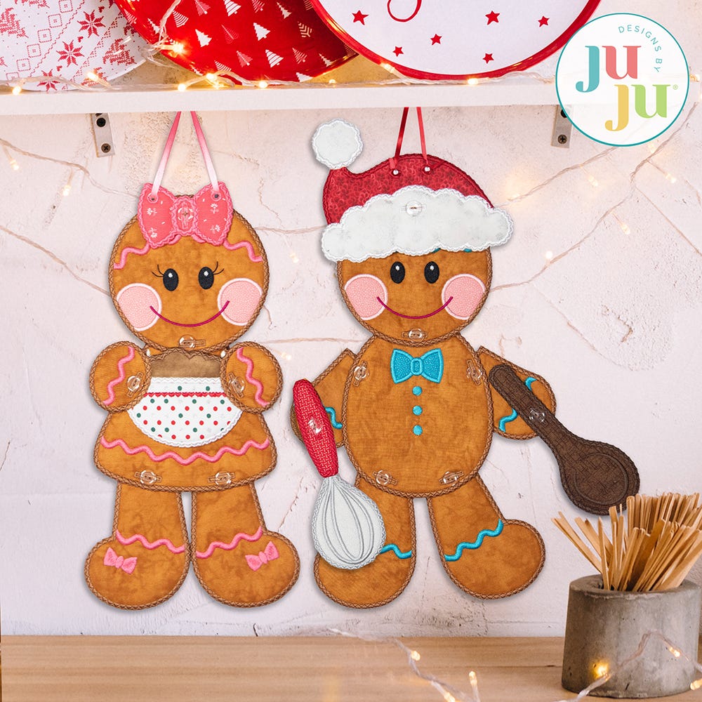 In The Hoop Build A Gingerbread Wall Hanging Project