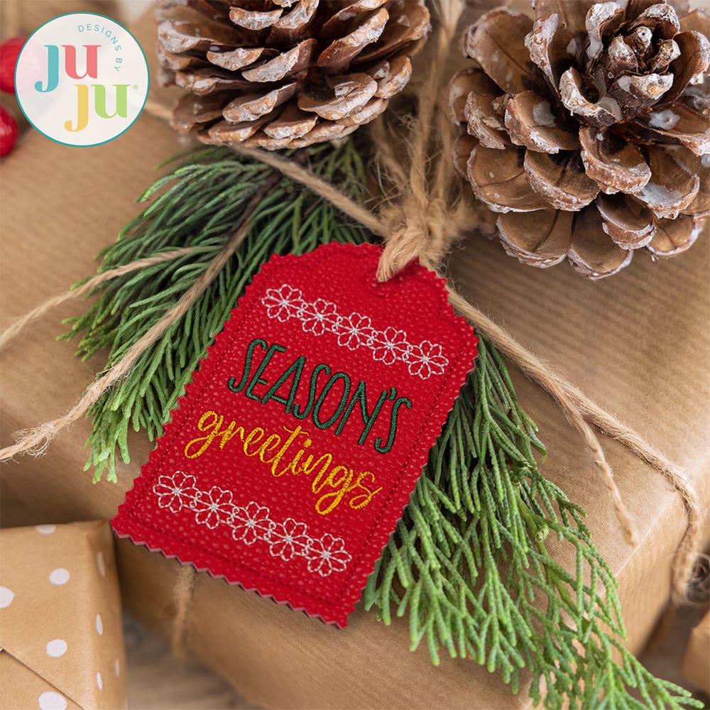 In The Hoop Christmas Gift Tags Project