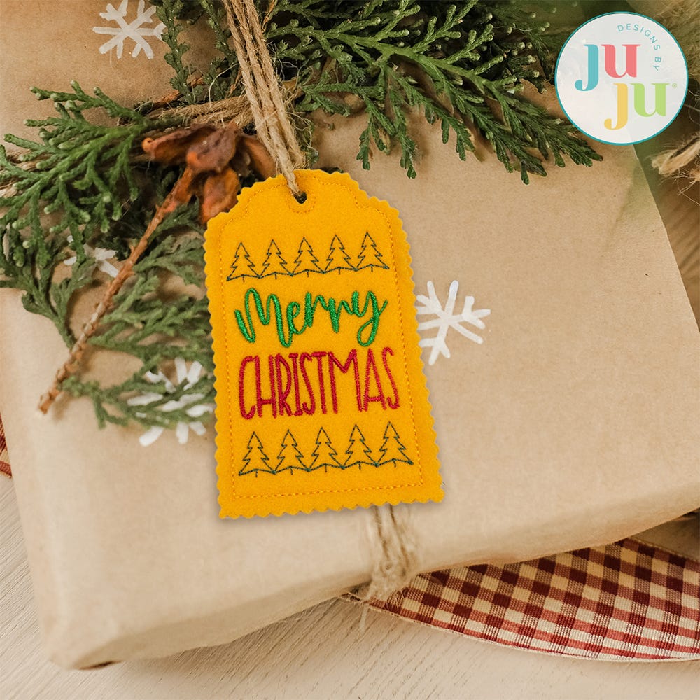 In The Hoop Christmas Gift Tags Project