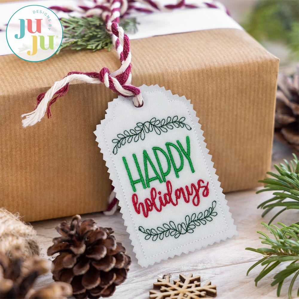 In The Hoop Christmas Gift Tags Project