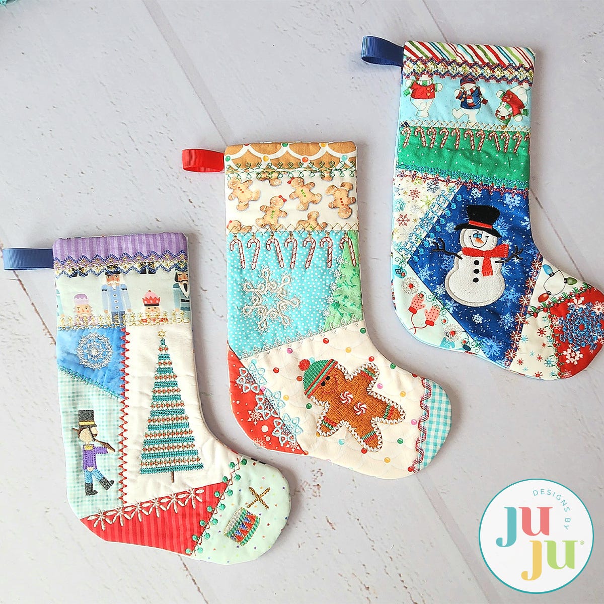 In The Hoop Crazy Patch Stockings Project Set 2