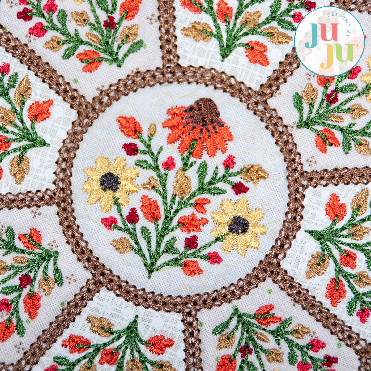 In The Hoop Fall Candle Mat Project