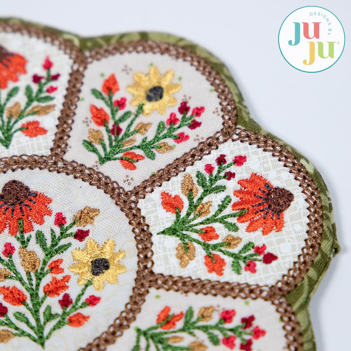 In The Hoop Fall Candle Mat Project