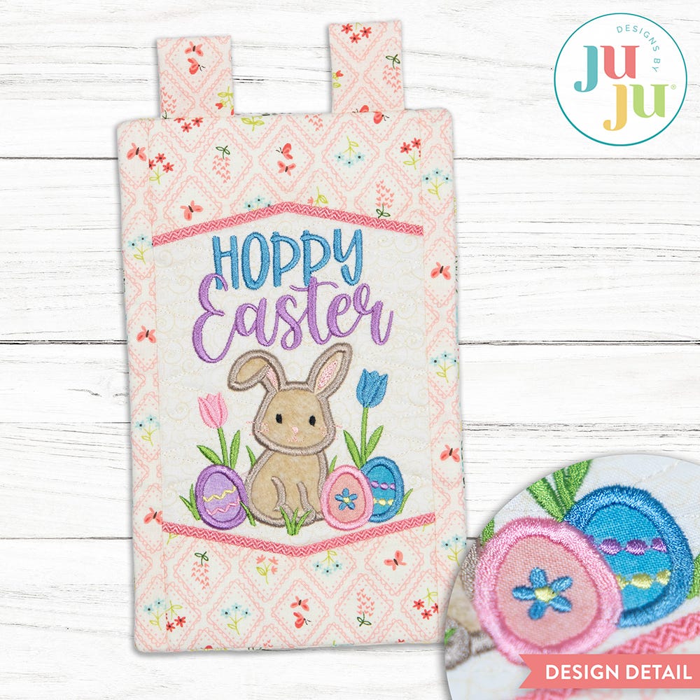 In The Hoop Hoppy Easter Mini Wall Hanging Project