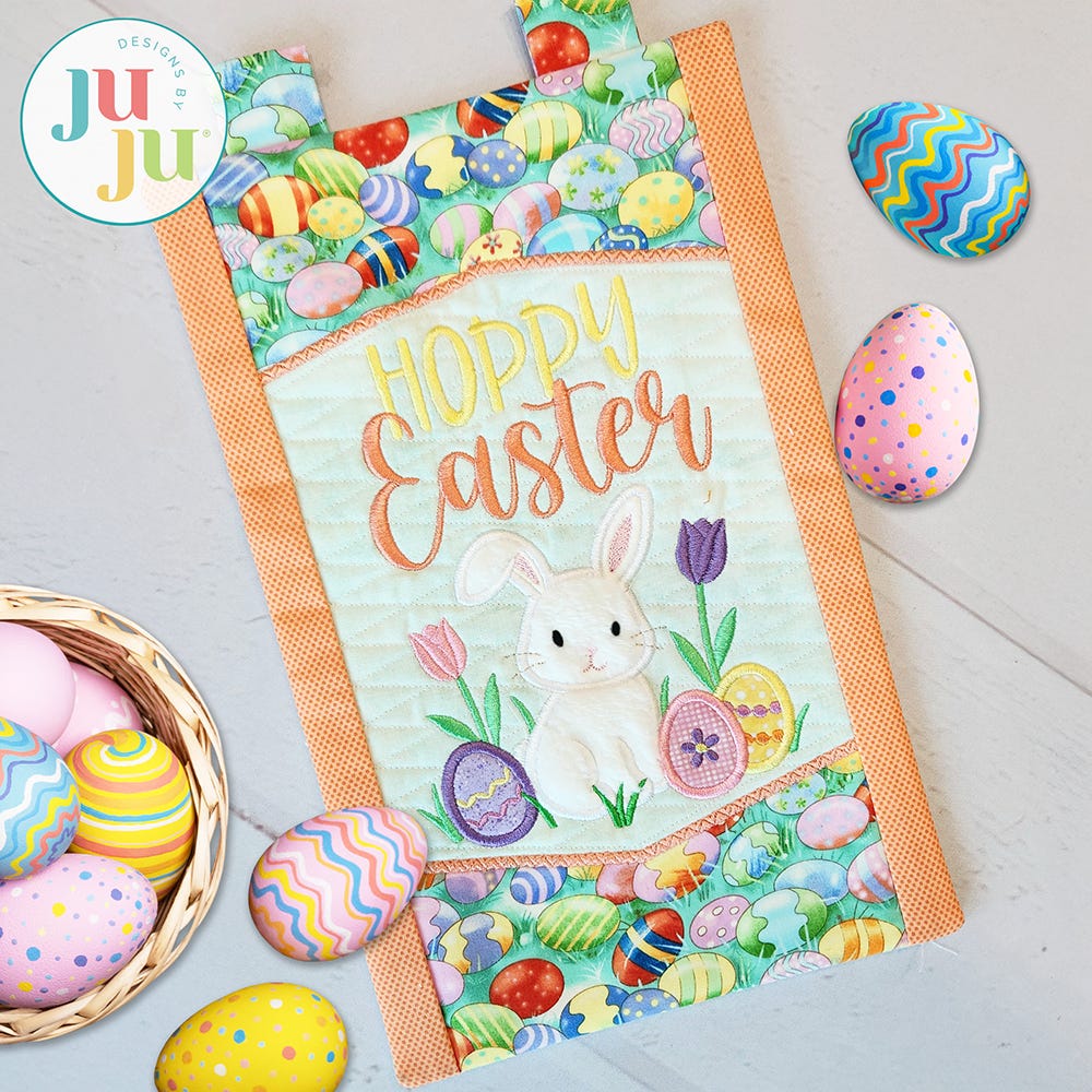  In The Hoop Hoppy Easter Mini Wall Hanging Project