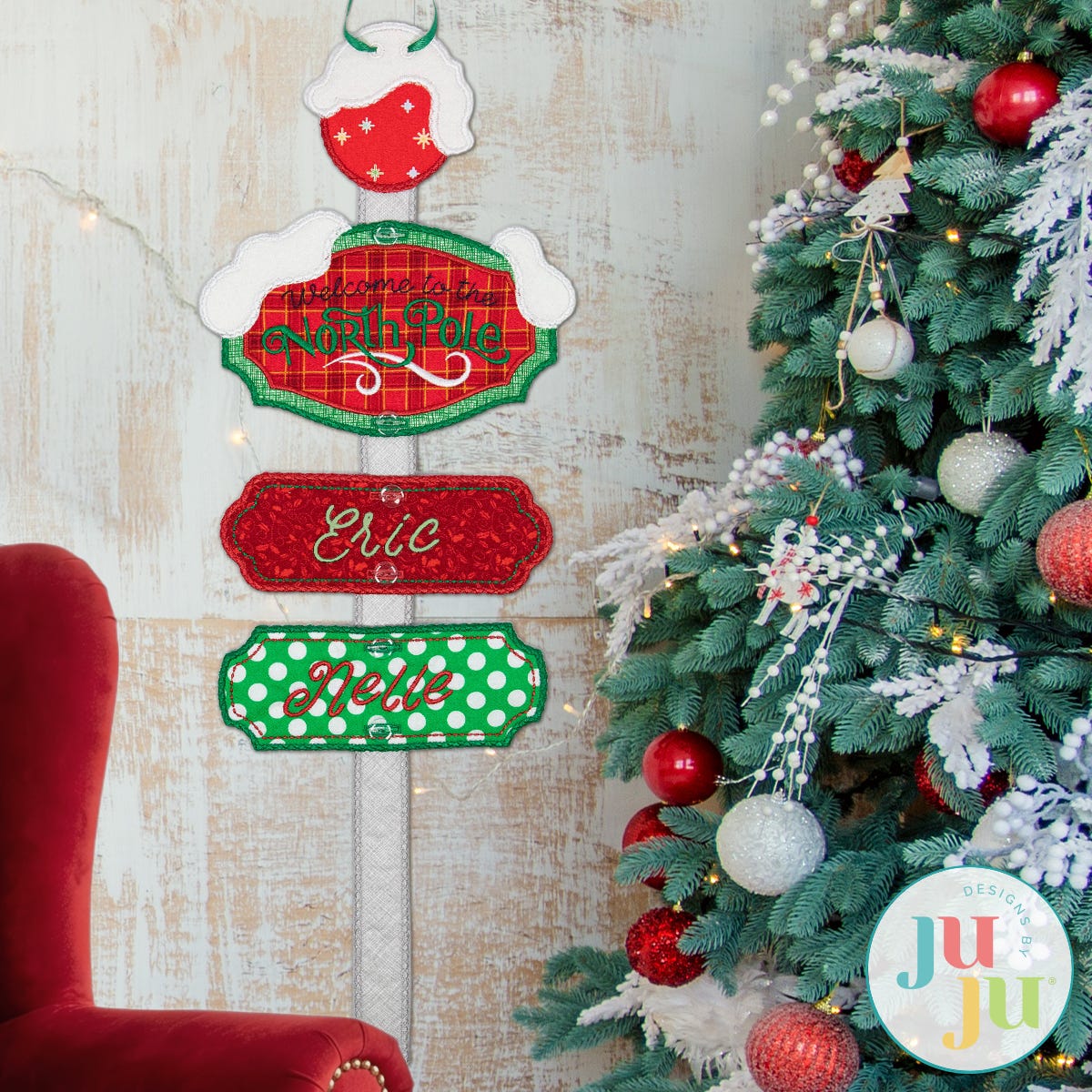In The Hoop North Pole Family Wall Hanging Project