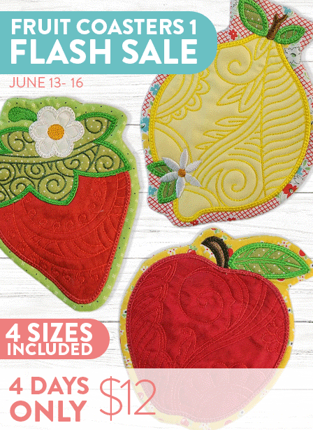 Designs by JuJu ITH Fruit Coasters Set 1 Flash Sale