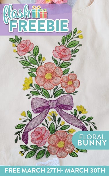 Flash Freebie Floral Bunny