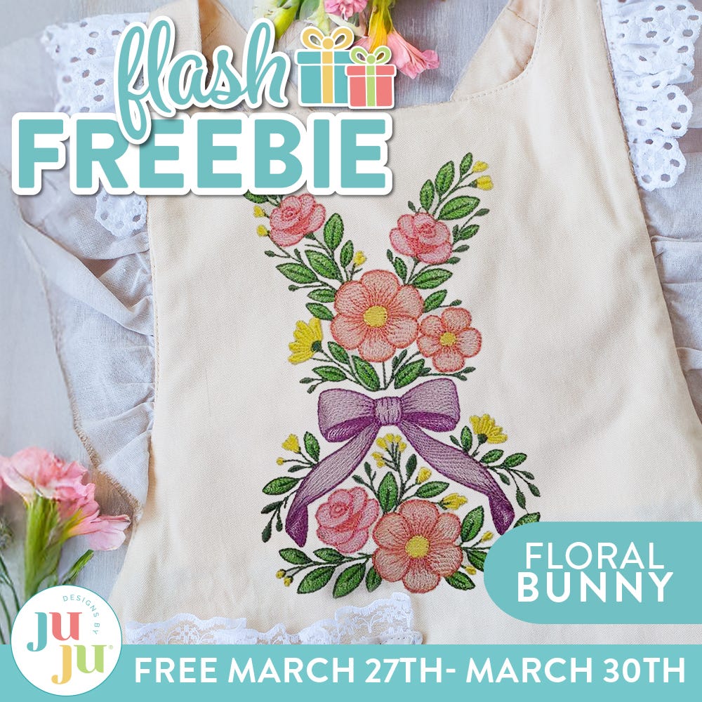 Flash Freebie Floral Bunny