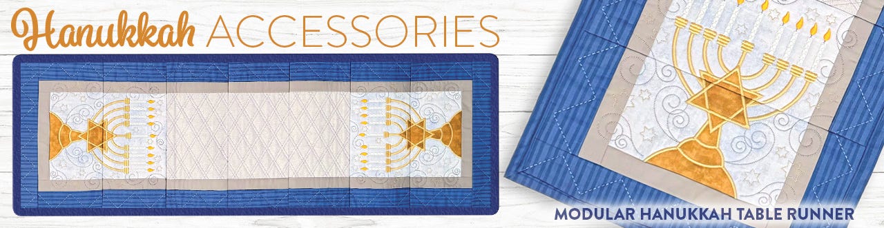 Designs by JuJu Modular Hanukkah Table Runner