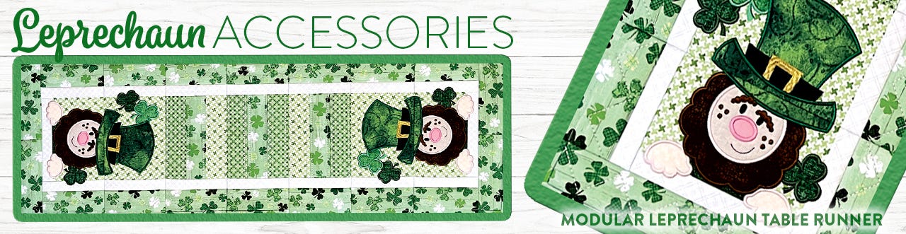 Designs by JuJu Modular Leprechaun Table Runner