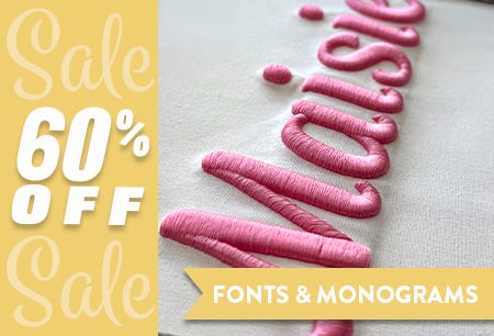 60% OFF Fonts and Monograms