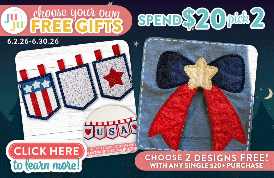 Choose Your Own Free Gifts. Spend $20, Pick 2. Choose 2 Designs Free! With Any Single $20+ Purchase. Click Here To Learn More