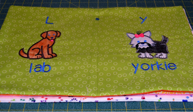 DBJJ - 12 - Embroidered Fabric Doggie Book