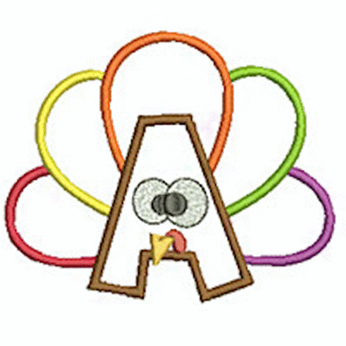 New Turkey Applique Alphabet