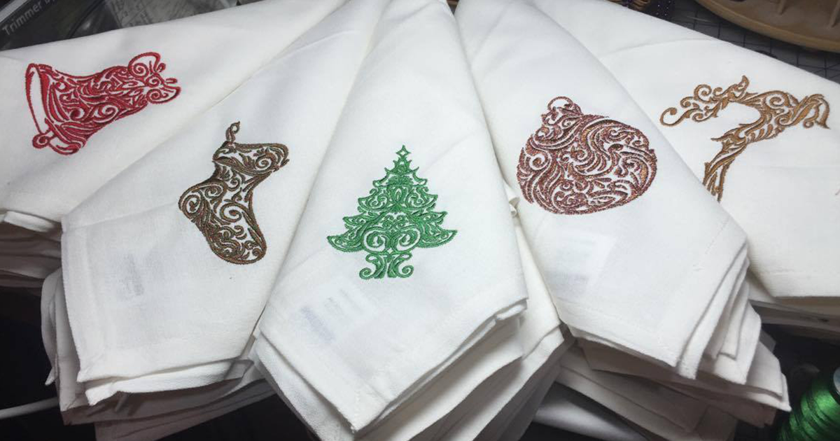 Customer Project: Elizabeth Taylor Shotwell / Damask Christmas Customer Project