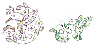 Redwork/ Jacobean Birds