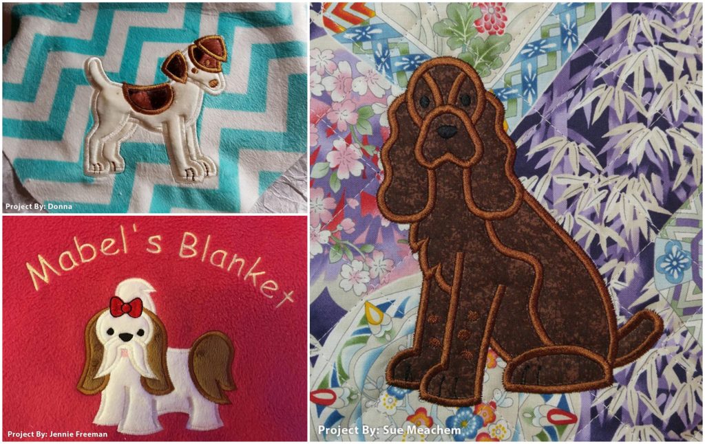 Top Dog Applique - blankets