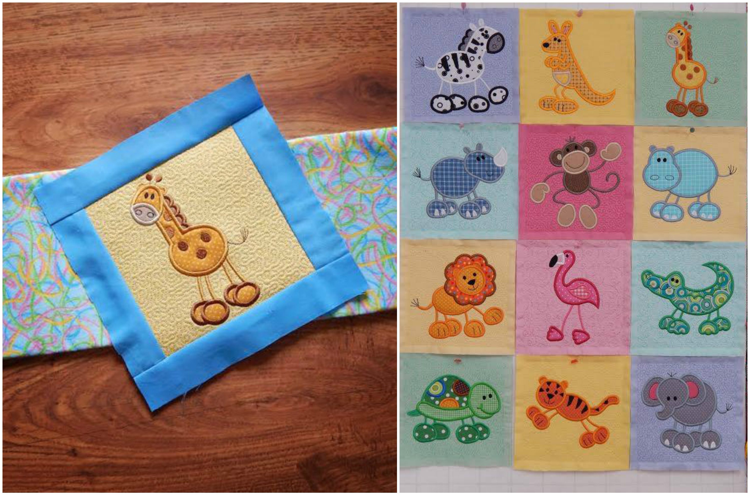 Stick Zoo Applique
