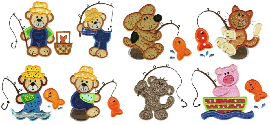 Gone Fishing Applique