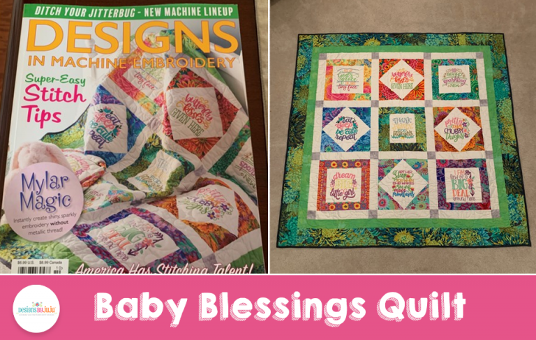 Baby Blessings Quilt (Featured In Designs In Machine Embroidery ...