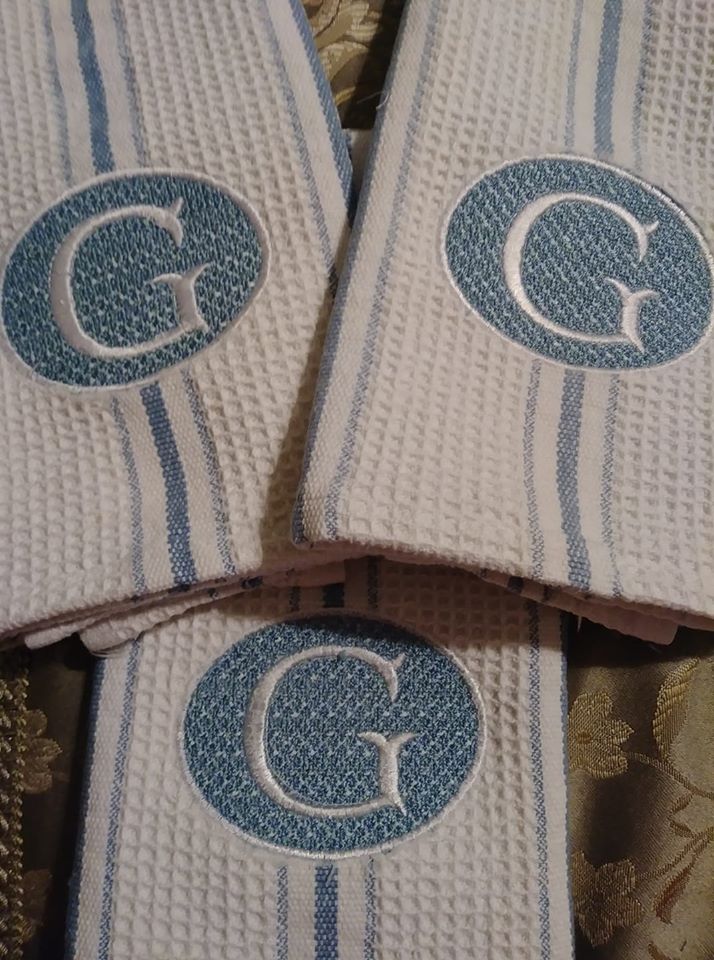 Customer Projects Kitchen Towels Designs By Juju Embroidery Blog