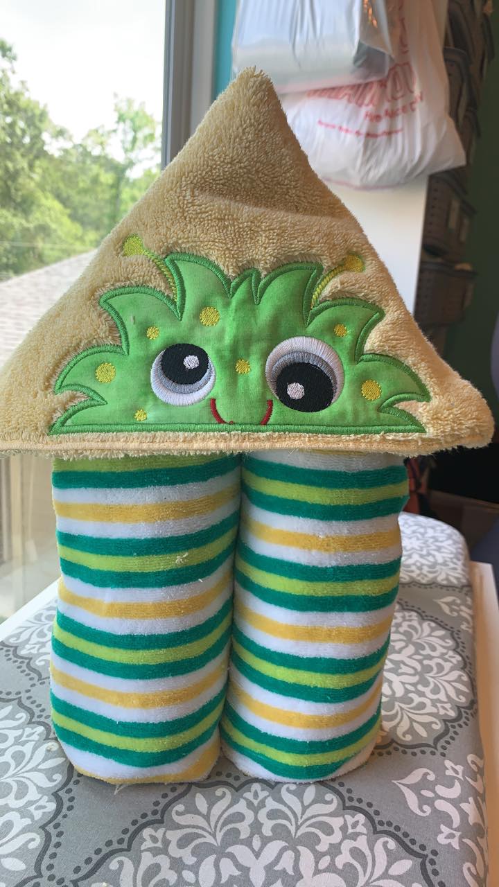 Customer projects hooded towels  designs by juju embroidery blog