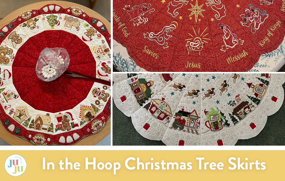 Customer Projects: In The Hoop Christmas Tree Skirts