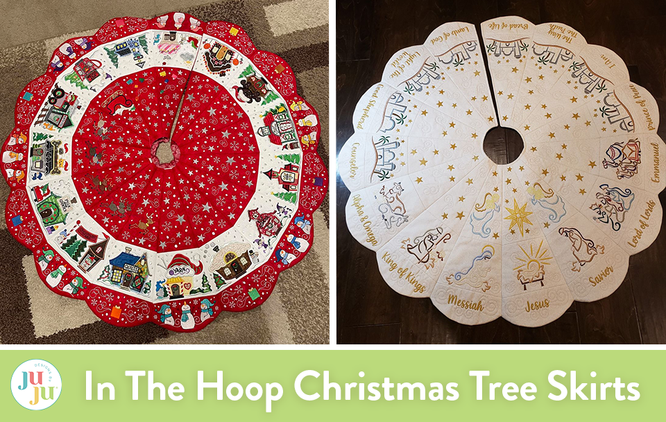 Customer Projects: In The Hoop Christmas Tree Skirts