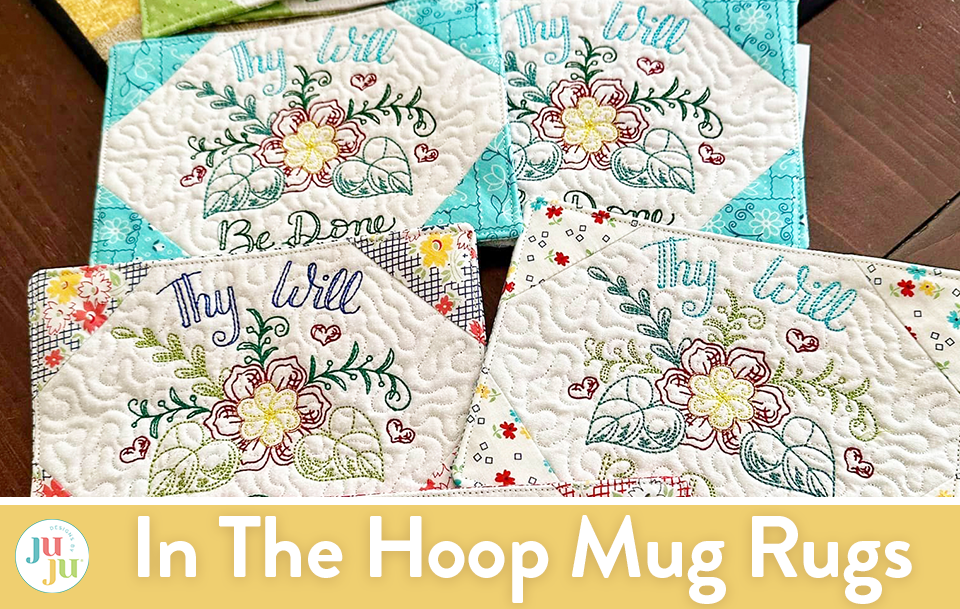 Customer Projects: In The Hoop Mug Rugs