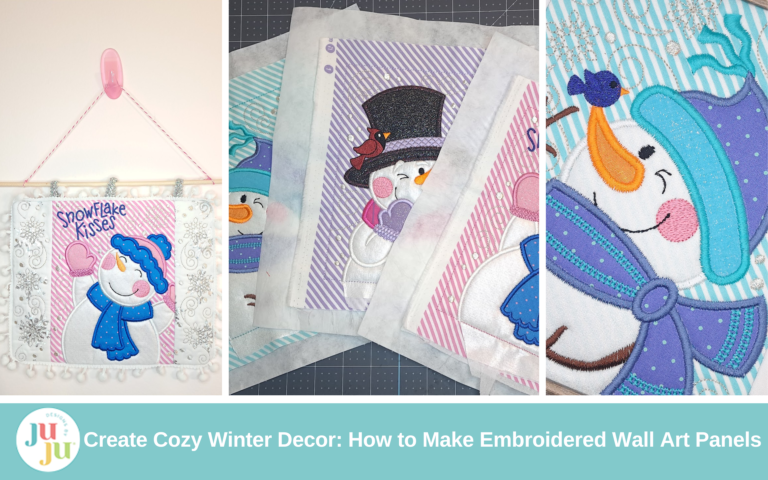 Create Cozy Winter Decor: How to Make Embroidered Wall Art Panels with the ITH Build a Snowman Project