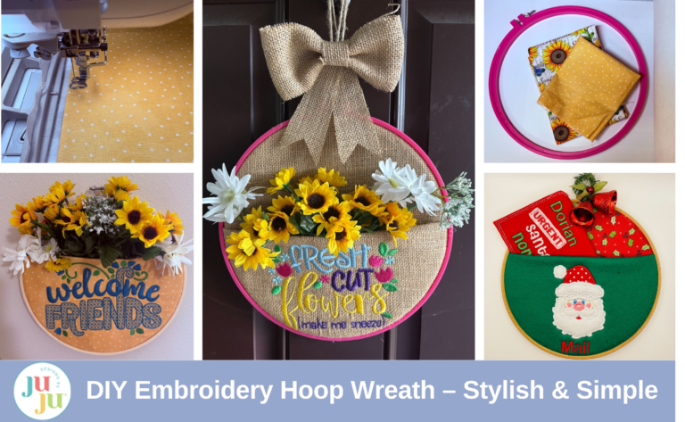 DIY Embroidery Hoop Pocket Wreath – Quick & Easy Home Décor