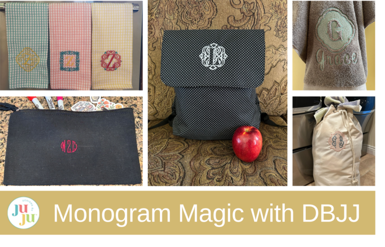 Creative Monogram Ideas for Every Project: Bags, Towels & More with Designs by JuJu