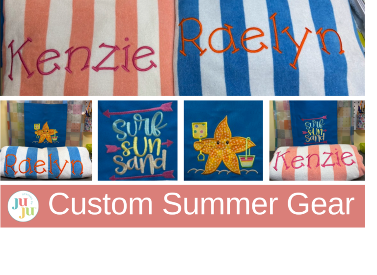 How to Embroider Personalized Beach Towels & Totes for Summer Adventures