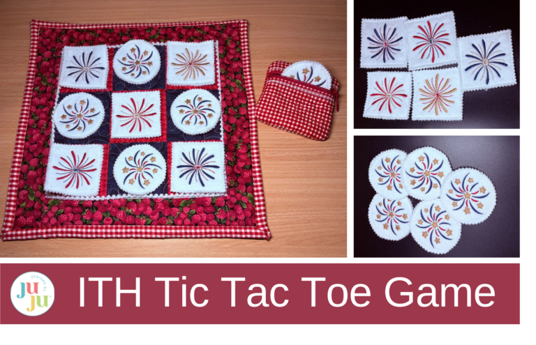 How to Make a Quilted In-the-Hoop Tic Tac Toe Game – Fun Embroidered Gift Idea