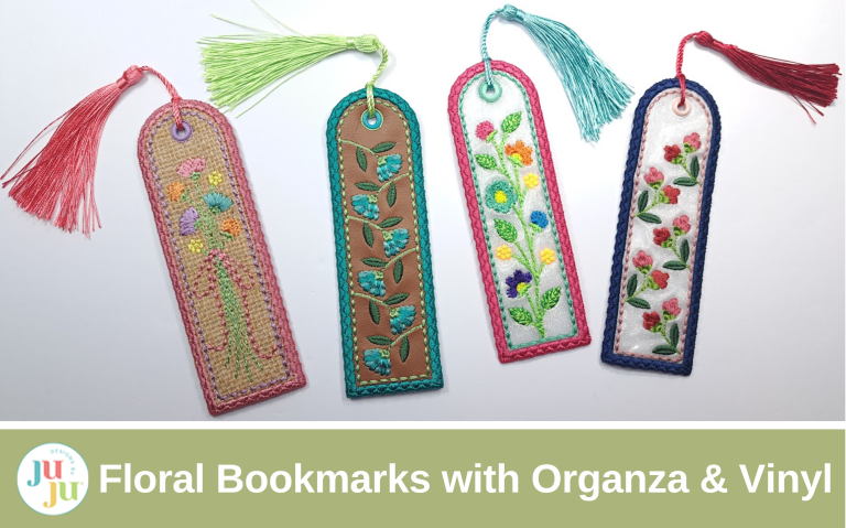 Design Spotlight: ITH Floral Bookmarks with Organza & Vinyl – A Fun Gift Idea!