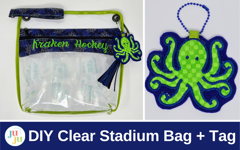 DIY Clear Vinyl Stadium Bag with Embroidery & Bag Tags | Step-by-Step Tutorial