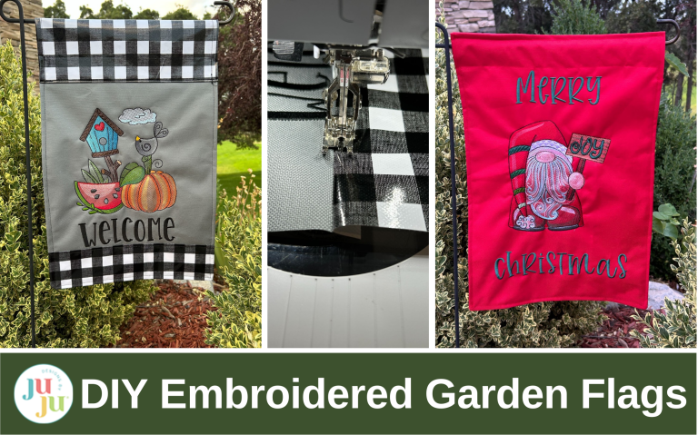 DIY Embroidered Garden Flags | Step-by-Step Tutorial for Custom Outdoor Decor