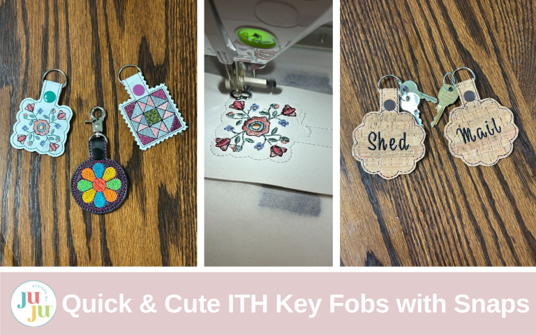 How to Make In-the-Hoop Key Fobs with Snaps: Quick & Easy Machine Embroidery Projects