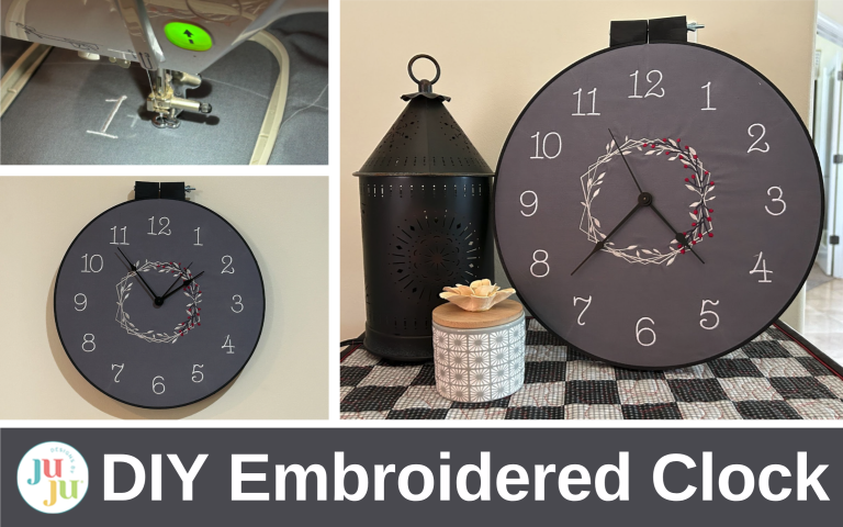 DIY Embroidered Clock — How to Make a Functional Wall Clock with Machine Embroidery