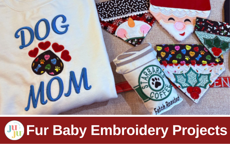 Fur Baby Embroidery Projects: Personalized Bandanas, Toys, Placemats, Collars & Cozy Sweatshirts
