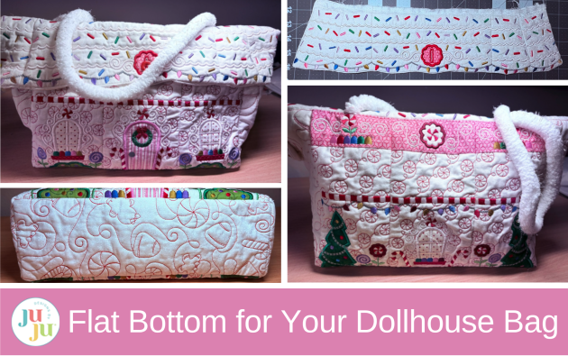 How to Add a Flat Bottom to Your Gingerbread Dollhouse Bag: Easy Quilted Upgrade Tutorial